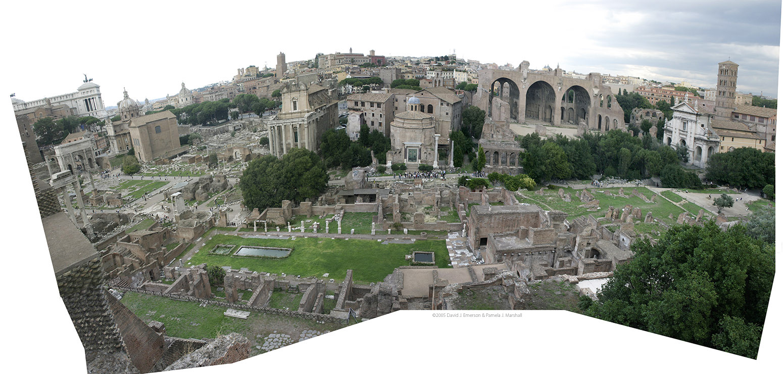 Panorama of Roman Forum. Hover over image to see annotations.